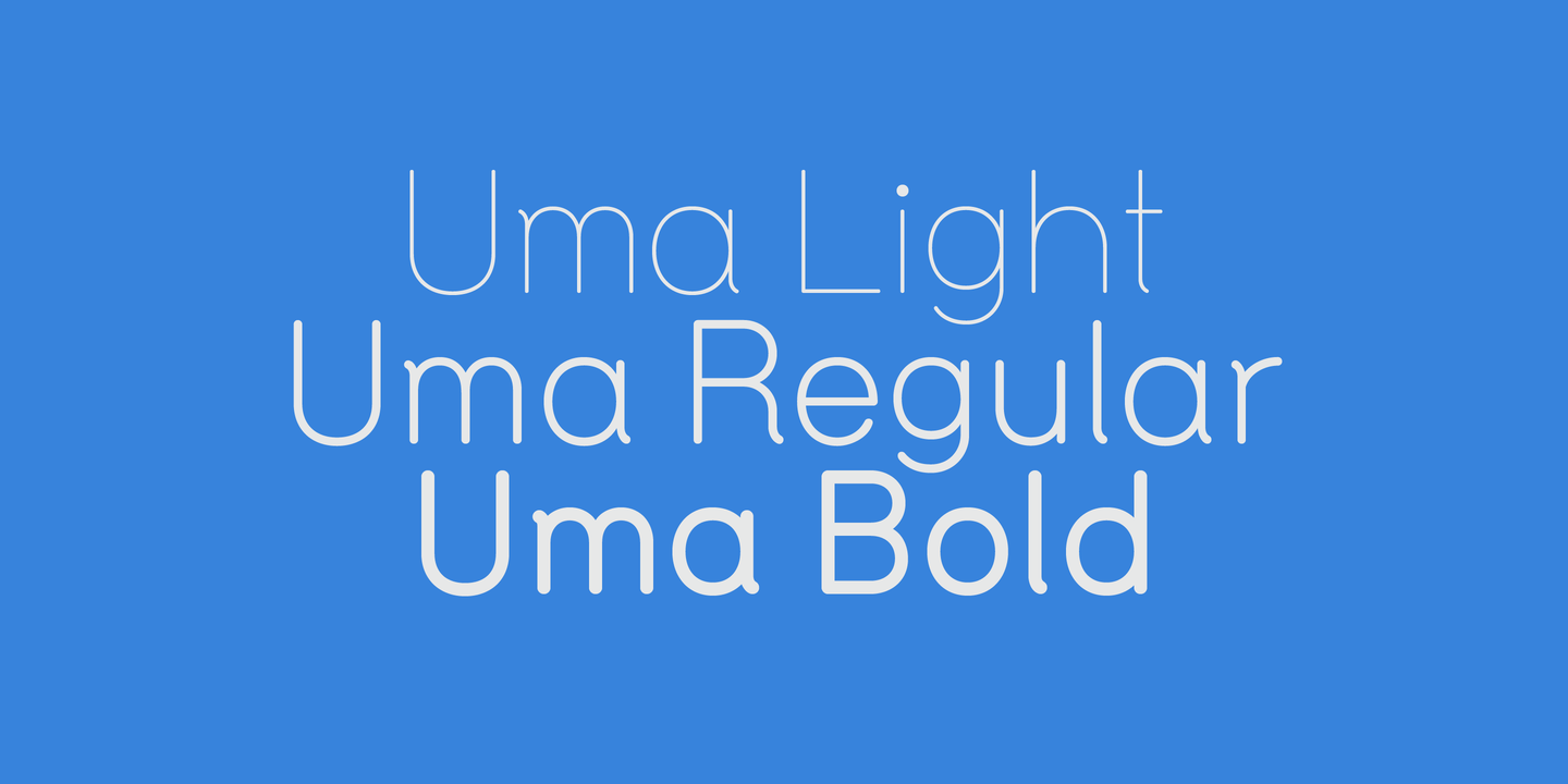 Пример шрифта Uma Light